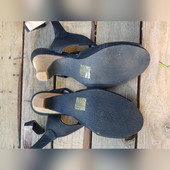 Size 8 Pink & Black Sets High Heel Shoes Italian Shoemakers  & Greenwich Village - Picture 4 of 13